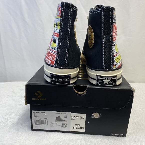 Converse Chuck 70 Hi "MiGente" Hi-Top Sneakers Black Unisex Lace-Up New171572C - Picture 3 of 16
